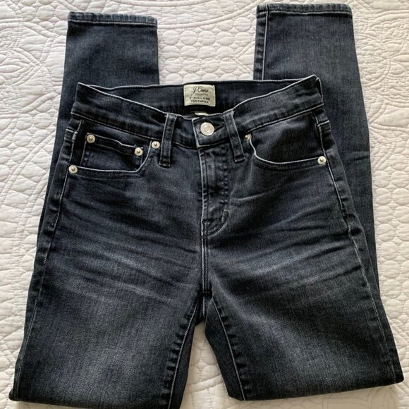 JCREW Toothpick 9" High Rise Skinny Ankle Jean/Denim Black Wash | Size 23 Petite - Picture 2 of 9